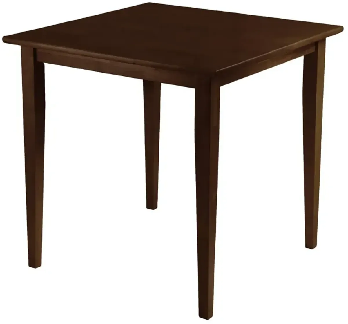 Hivvago Square Wood Shaker Style Dining Table in Antique Walnut Finish