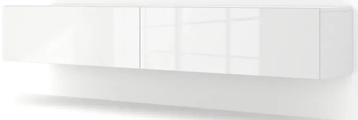 TV Cabinet BINGO 70.94 in - Hanging - White High Gloss