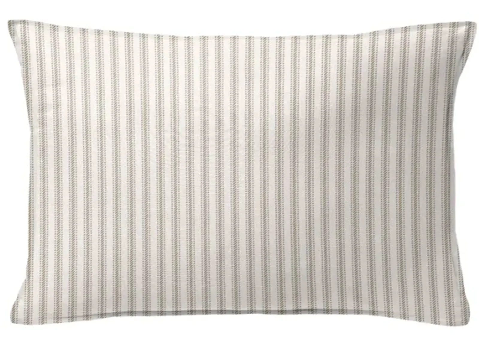 6ix Tailors Fine Linens Cruz Ticking Stripes Taupe/Ivory Decorative Throw Pillows