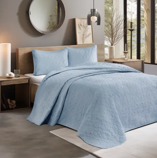 Gracie Mills Sandy Reversible Bedspread Set with Classic Stitch Pattern