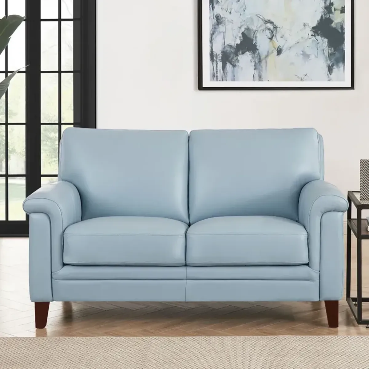 Westcott Top Grain Leather Loveseat