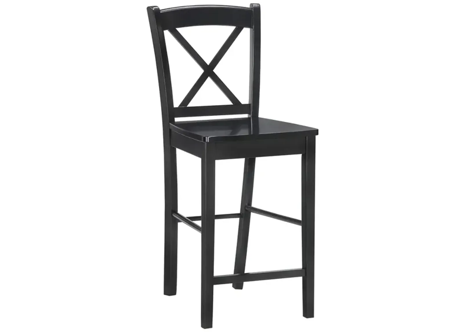 Linon Black 30 In X Back Bar Stool