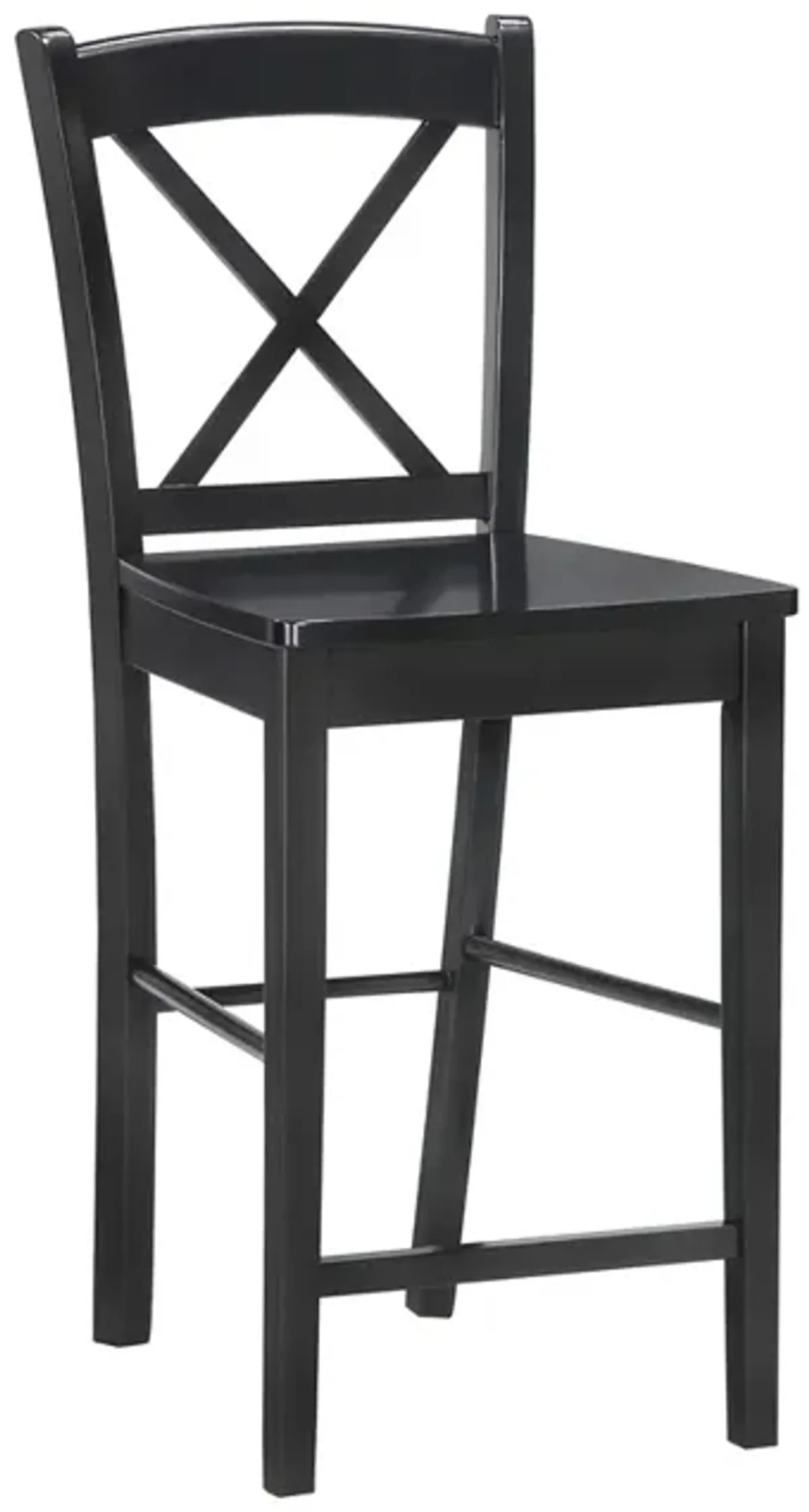 Linon Black 30 In X Back Bar Stool