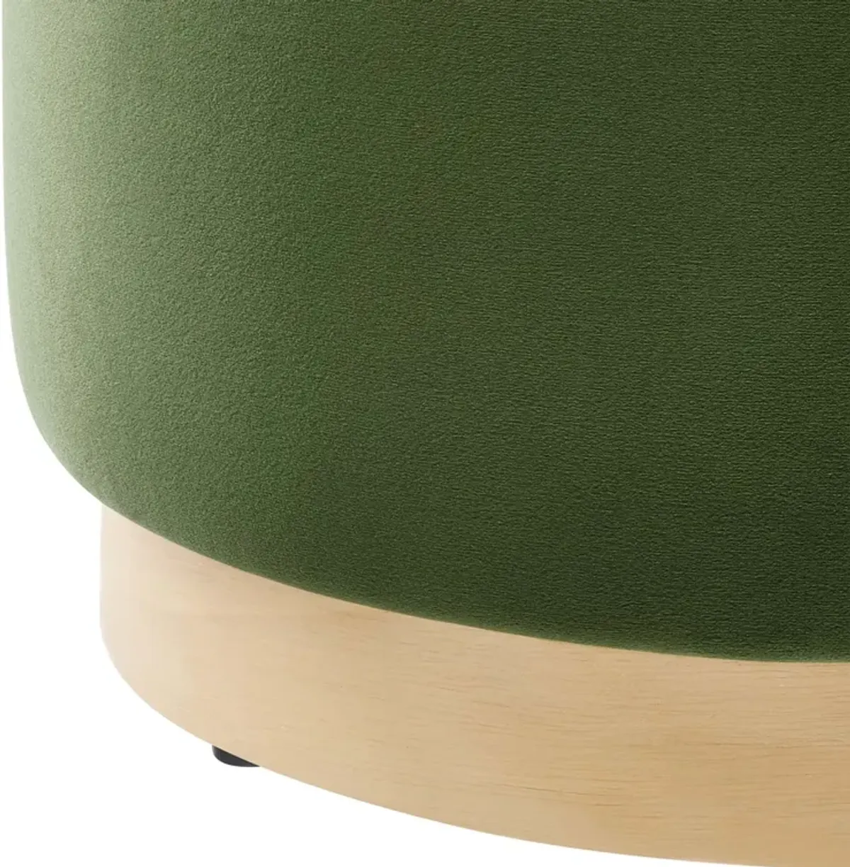 Tilden 16" Round Performance Velvet Upholstered Ottoman