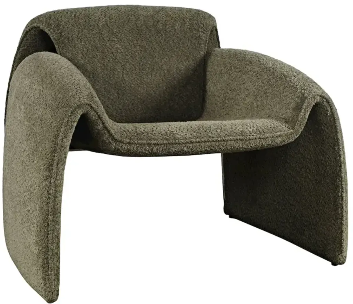 Jofran Dolce Mid-Century Modern Bent Angle Upholstered Accent Chair