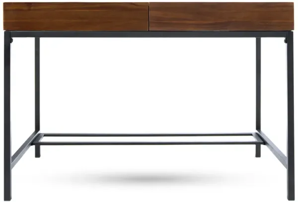 Streamdale Industrial Acacia Wood Storage Desk Durability and Style Combined
