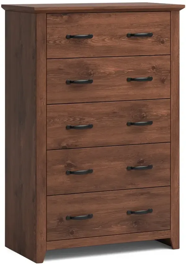 Storage Dresser with 5 Pull-Out Drawers for Bedroom or Living Room Organization