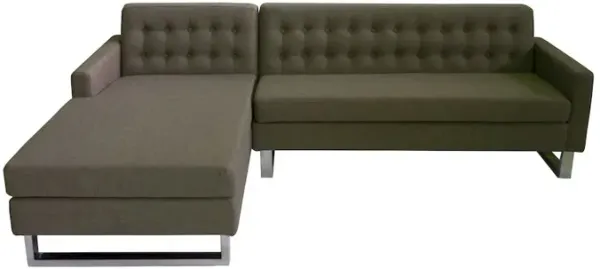 Pangea Home Sloan Left Arm Facing Brown