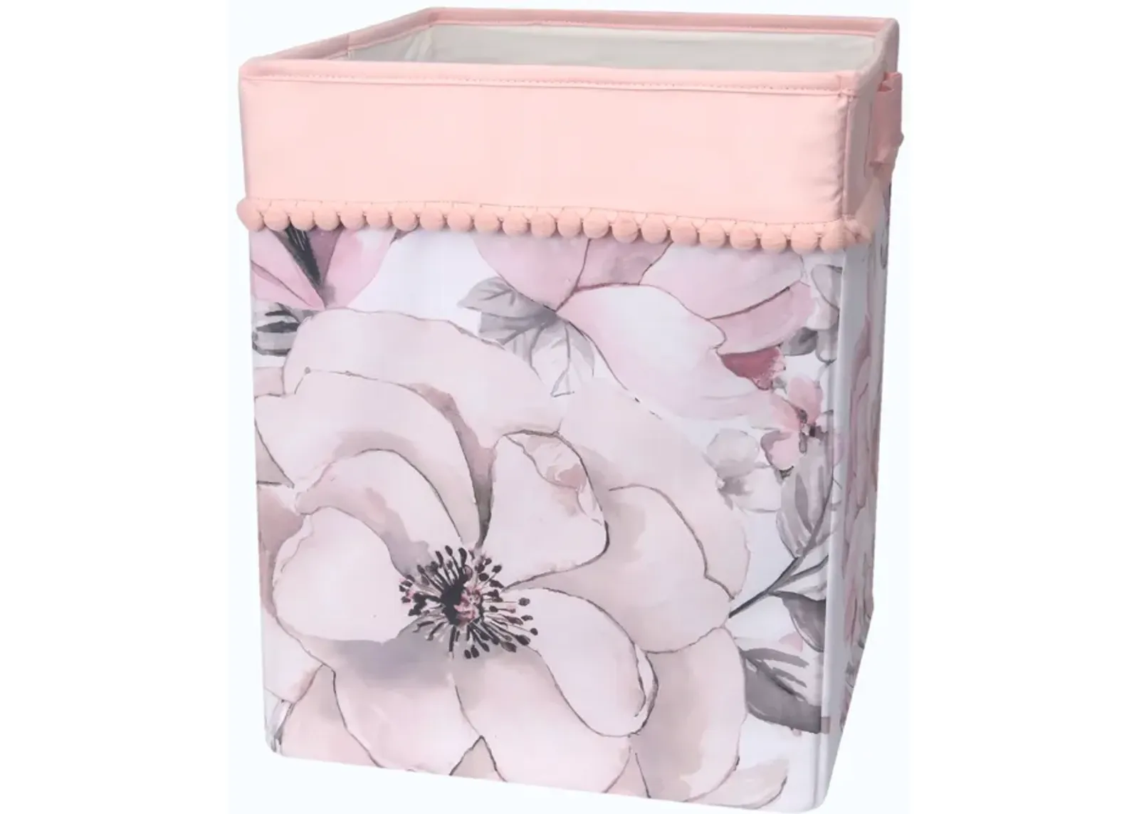 Lambs & Ivy Signature Botanical Baby Storage/Hamper - Pink, Floral