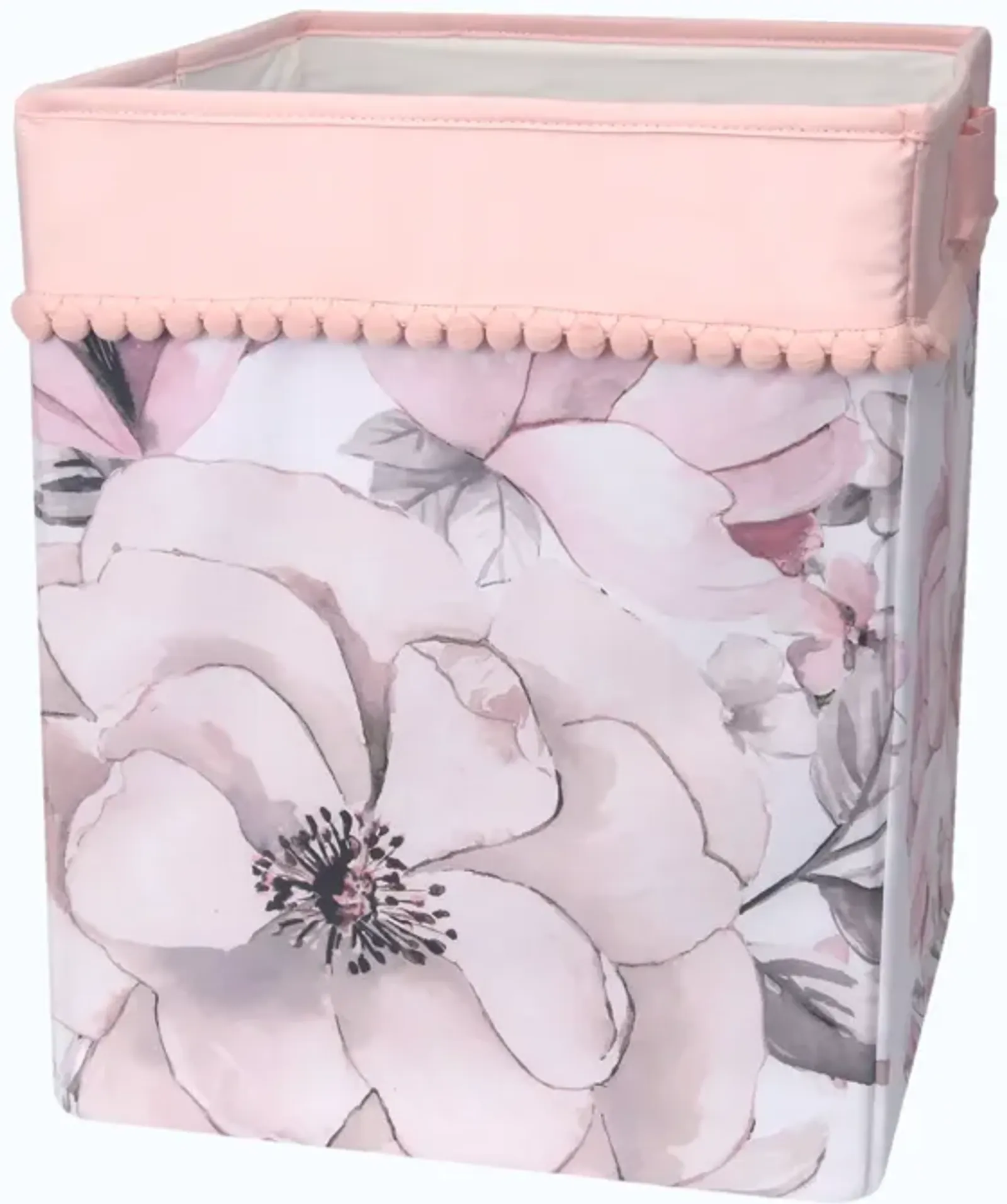 Lambs & Ivy Signature Botanical Baby Storage/Hamper - Pink, Floral