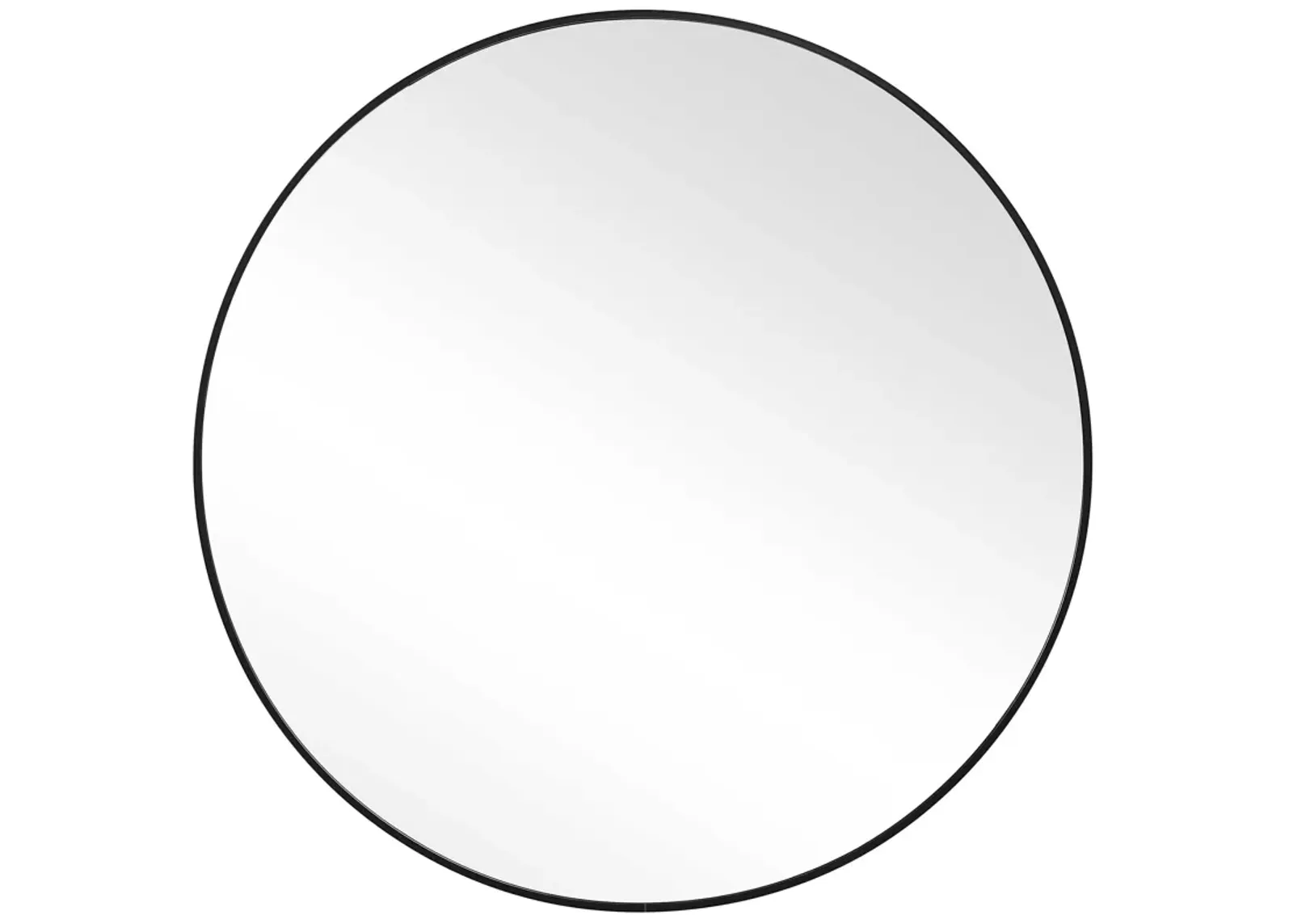 Black Round Mirror