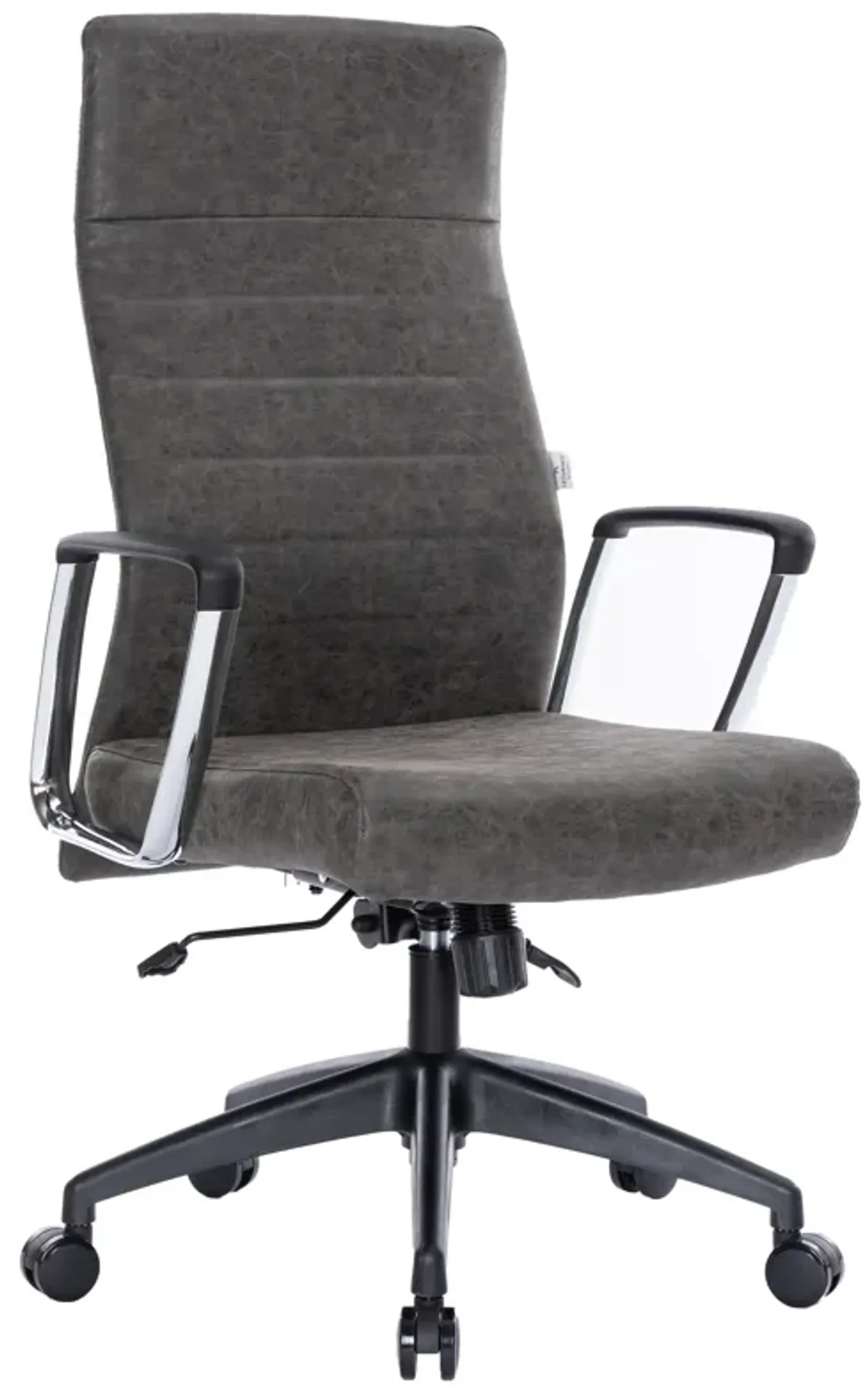 LeisureMod Hilton Modern High Back Leather Conference Office Chair with Adjustable Height & Swivel – Ergonomic and Stylish Office Seating