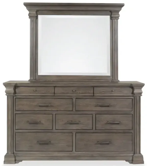 Madison Ridge Brown Dresser and Mirror