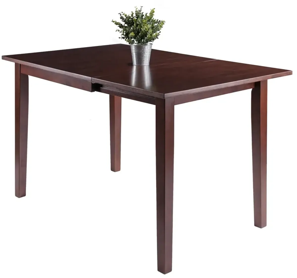 Ergode Perrone Drop Leaf Dining Table - Elegant & Space-Saving Walnut Table for 6 Guests - Sturdy Solid Wood Construction - Assembly & Hardware Included