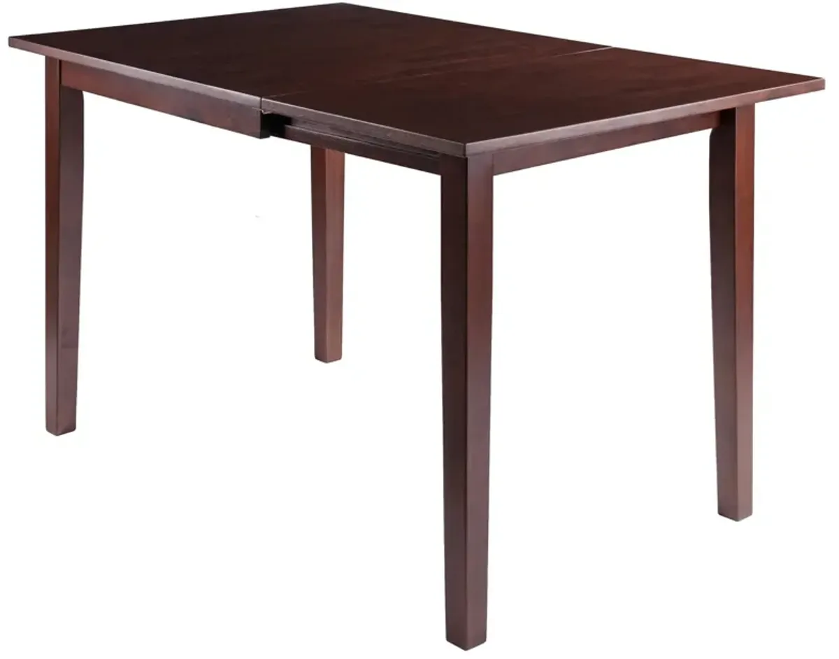 Ergode Perrone Drop Leaf Dining Table - Elegant & Space-Saving Walnut Table for 6 Guests - Sturdy Solid Wood Construction - Assembly & Hardware Included