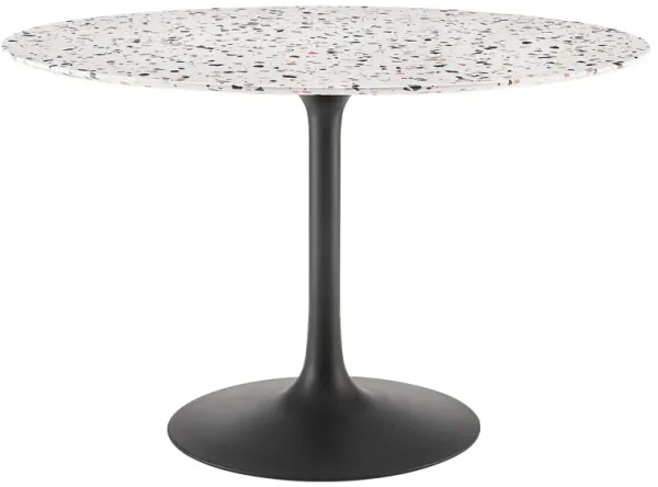 Modway - Lippa 48" Round Terrazzo Dining Table Black White
