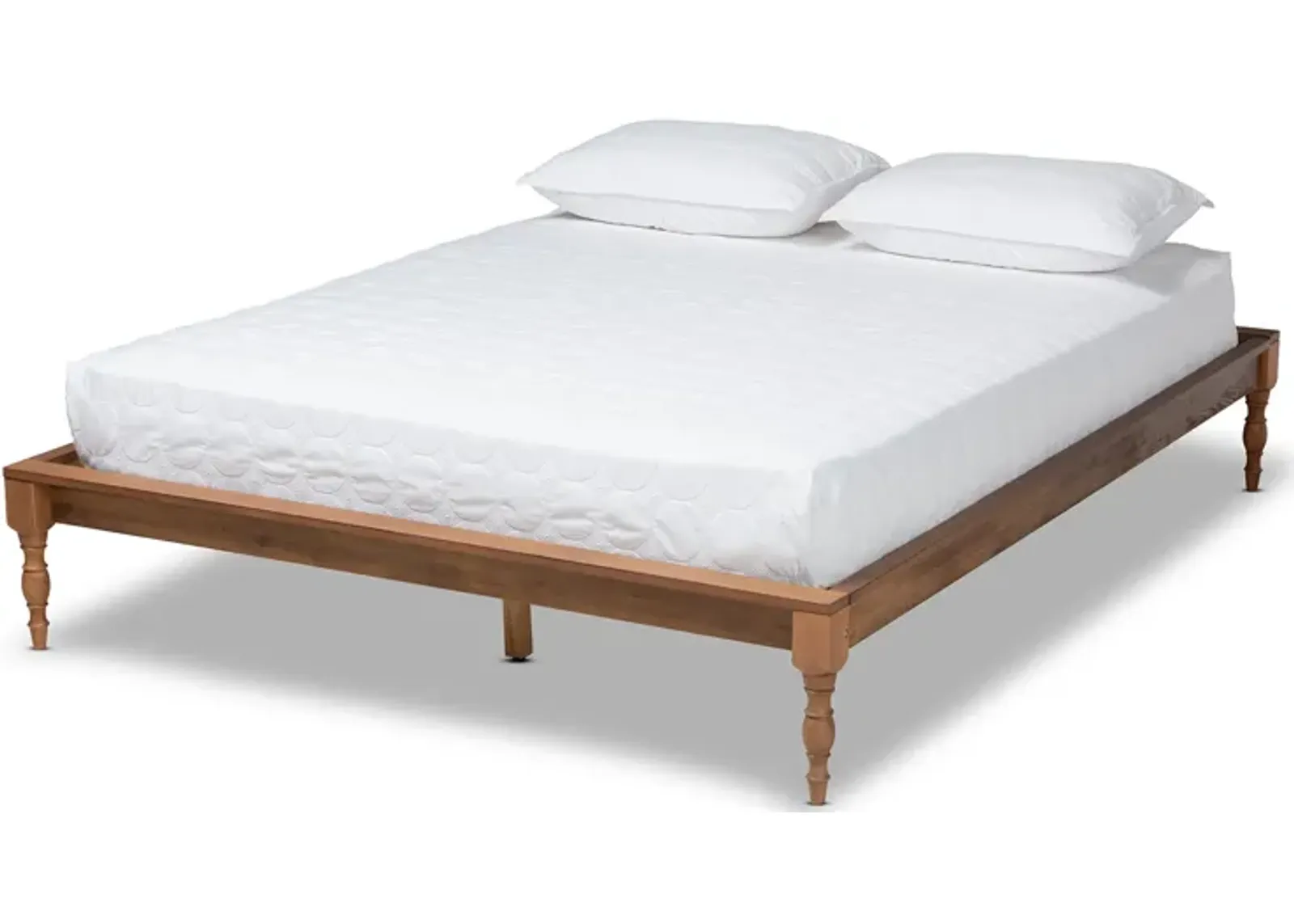 Baxton Studio Romy Vintage French Inspired Ash Wanut Finished Queen Size Wood Bed Frame