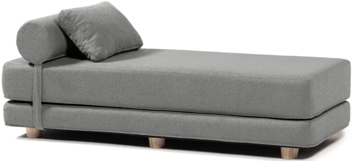 Jaxx Avida Daybed � Fold Out Queen Sleeper � Premium Boucle: Sleek and Modern Lounge for Relaxing and Overnight Guests