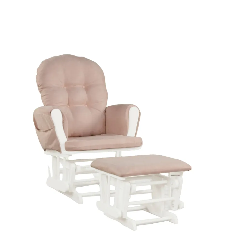 Baby Nursery Relax Rocker Rocking Chair Glider and Ottoman Set