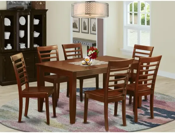 7 PC Dining set-Dining Table with 6 Dining Chairs