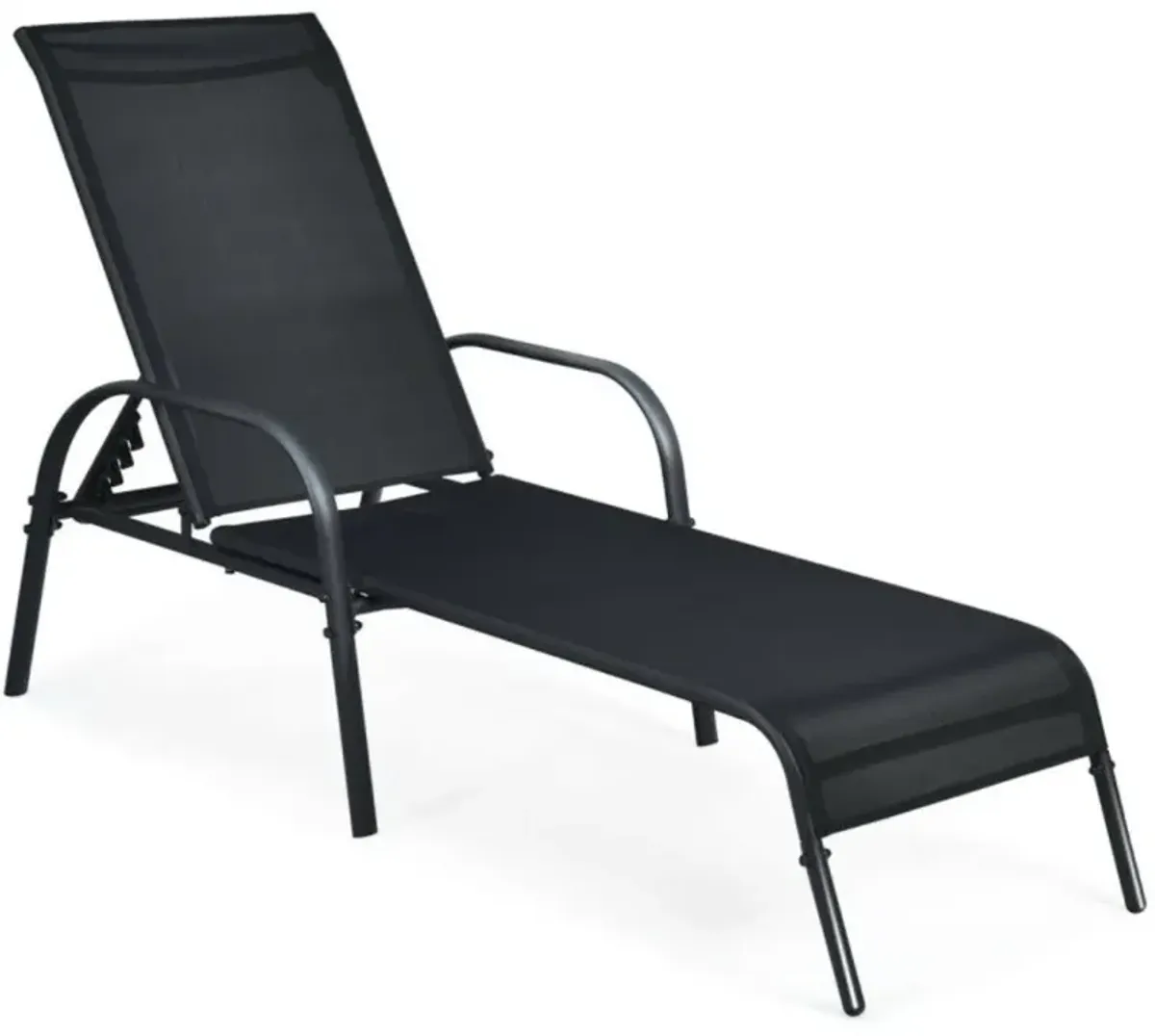 Hivvago Adjustable Patio Chaise Folding Lounge Chair with Backrest