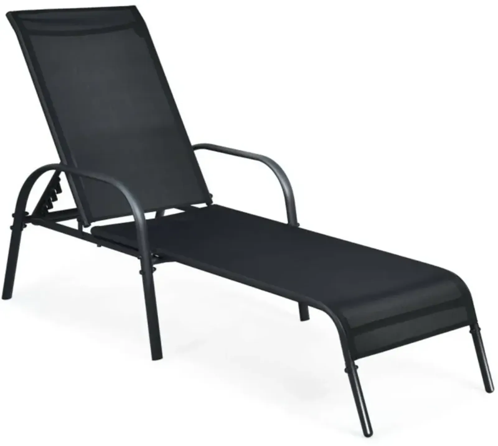 Hivvago Adjustable Patio Chaise Folding Lounge Chair with Backrest