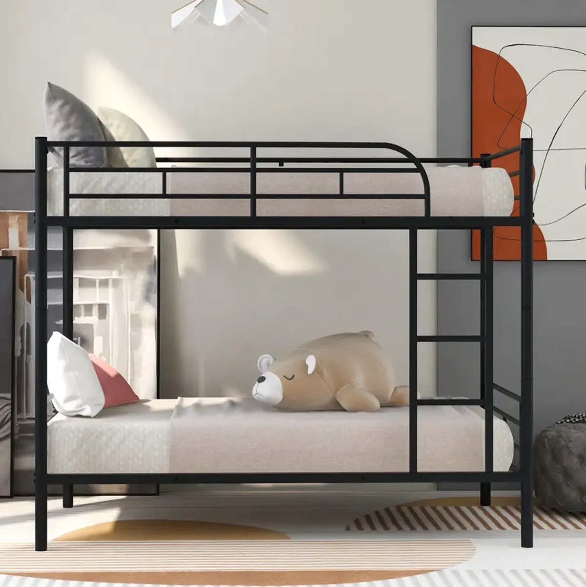 Merax Twin Over Twin Metal Bunk Bed