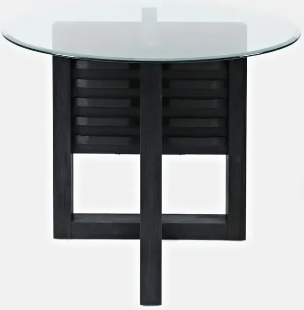 Jofran Altamonte Contemporary 48 Round Counter Height Table with Glass Top