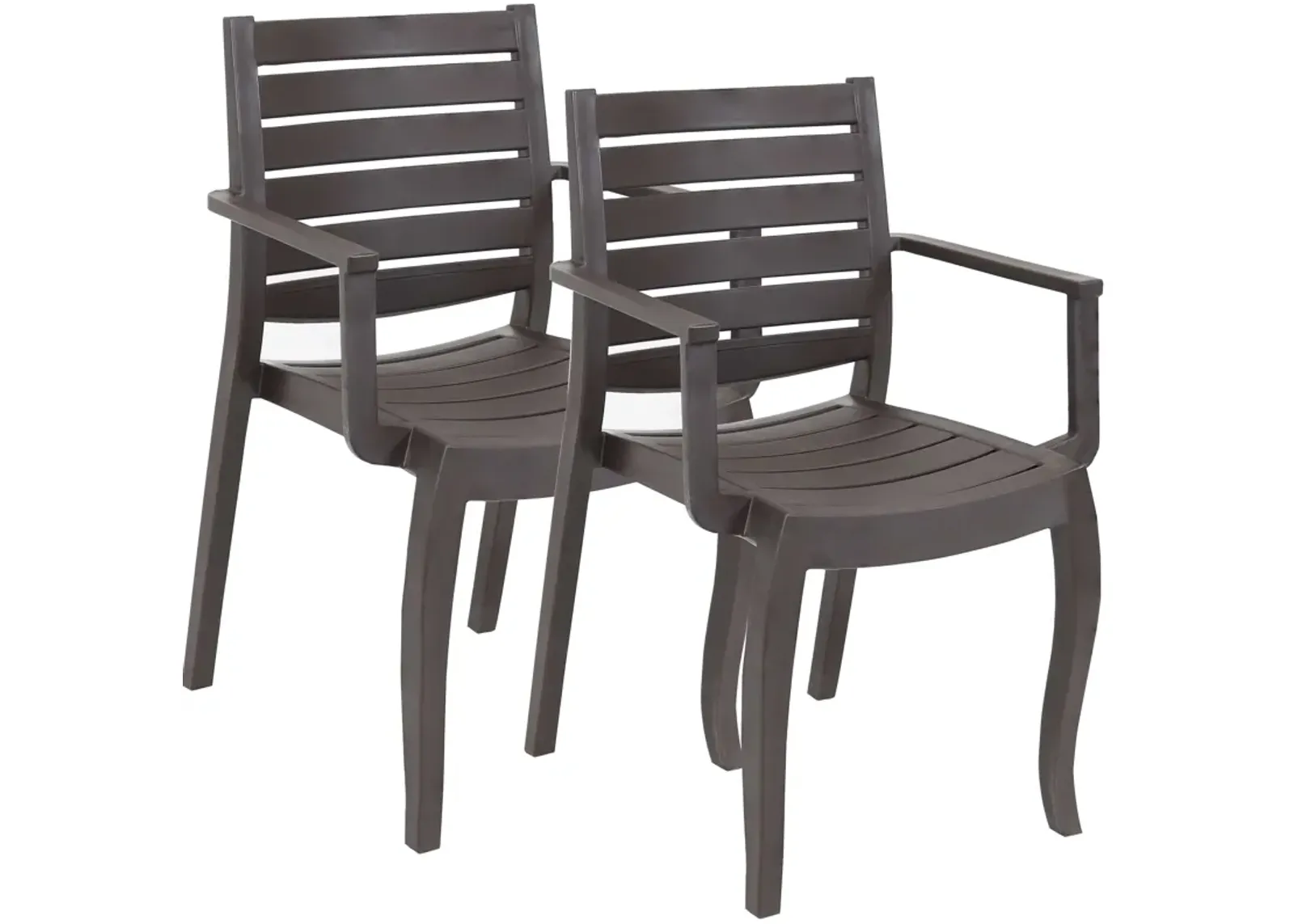 Sunnydaze Illias Plastic Stackable Patio Armchair