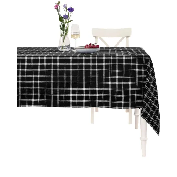 Solino Home 100% Pure Linen Tablecloth - Marseille Plaid