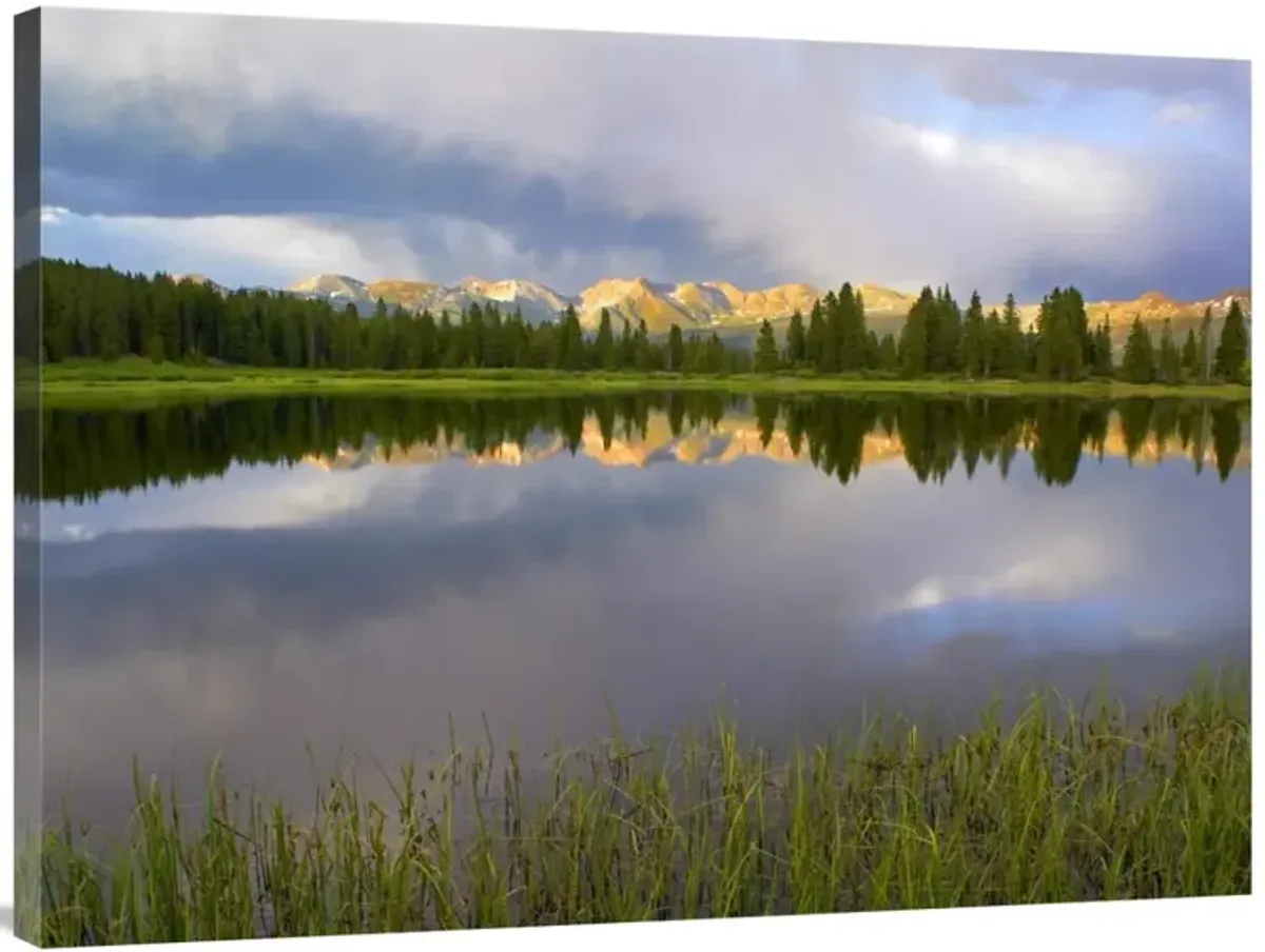 Mountains in the Weminuche Wilderness reflected in Molas Lake, Colorado-Canvas Art-40x30