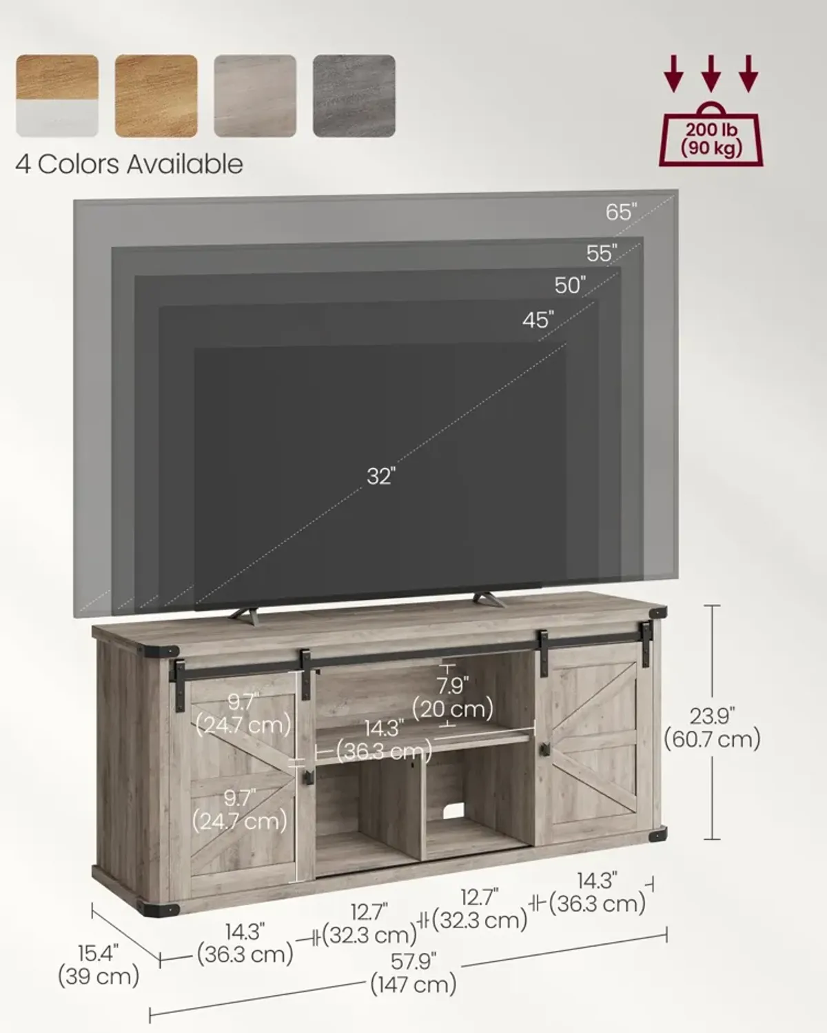 TV Stand for TVs up to 65 Inches