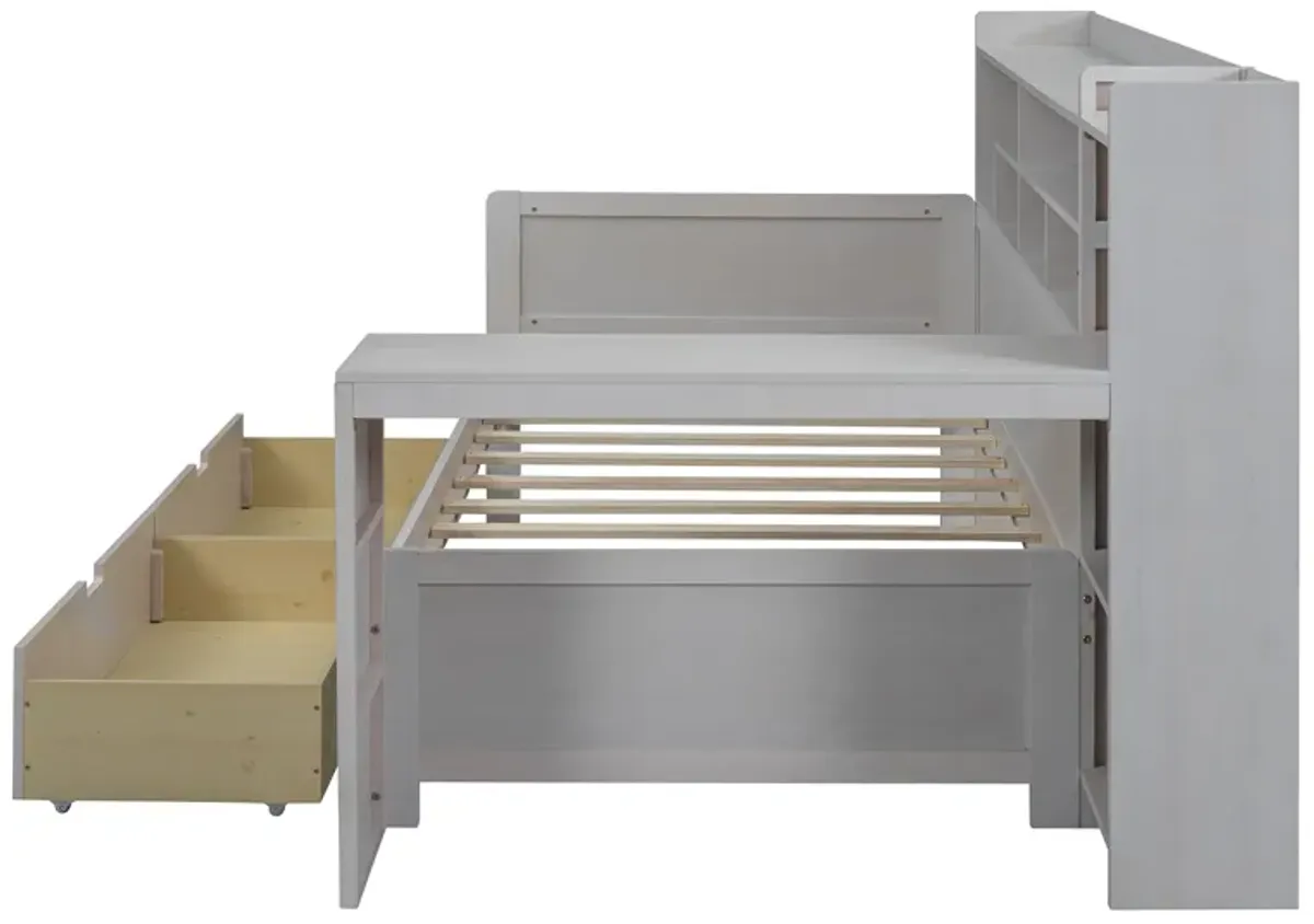 Merax  Daybed with Storage Shelves