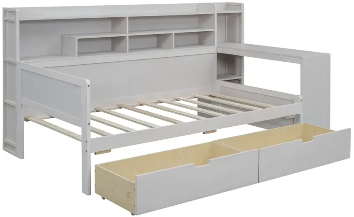 Merax  Daybed with Storage Shelves