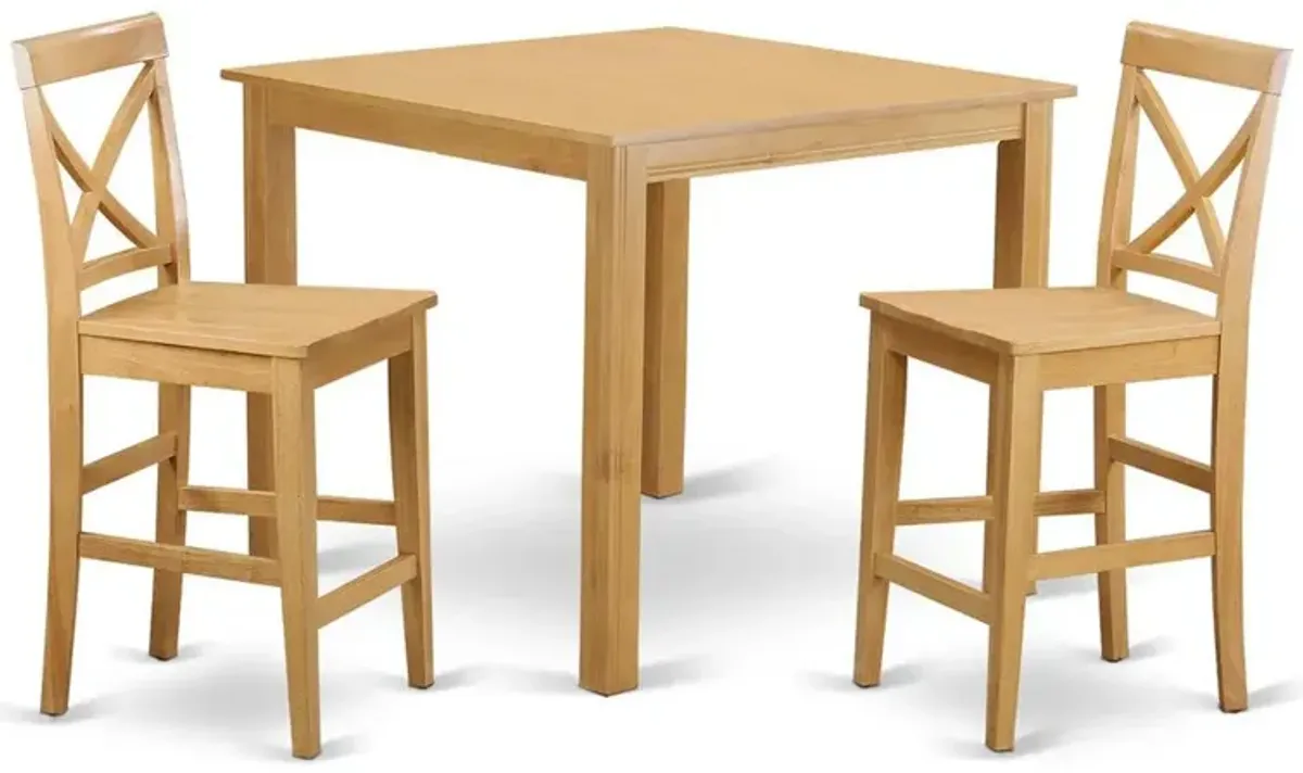 3 Pc counter height Dining room set-pub Table and 2 bar stools