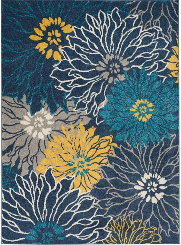 Passion PSN17 Blue 5' x Round Rug