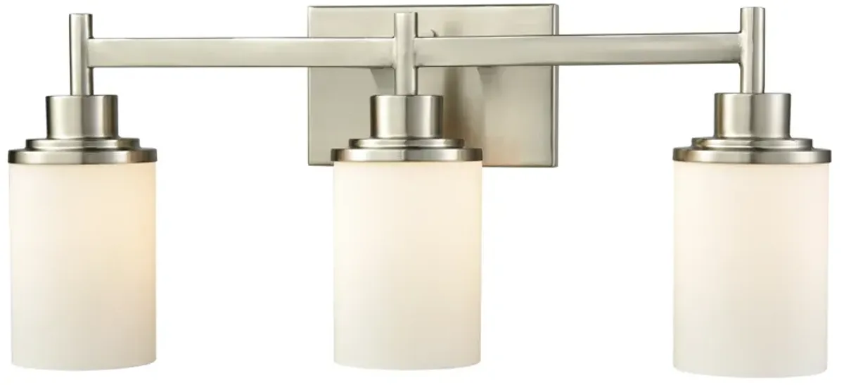 Belmar 22'' Wide 3-Light Nickel Vanity Light