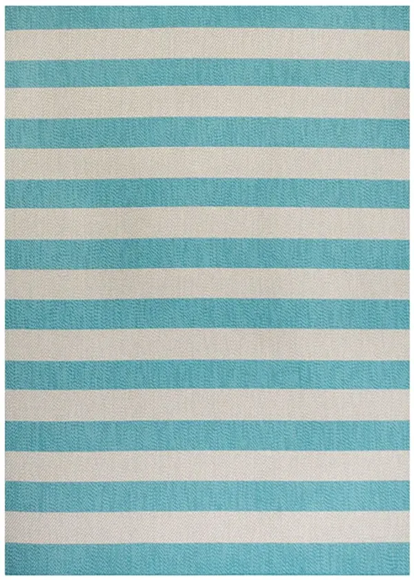 Negril Two Tone Wide Stripe Indoor/Outdoor Area Rug