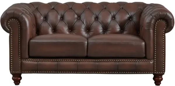 Alton Bay Top Grain Leather Loveseat