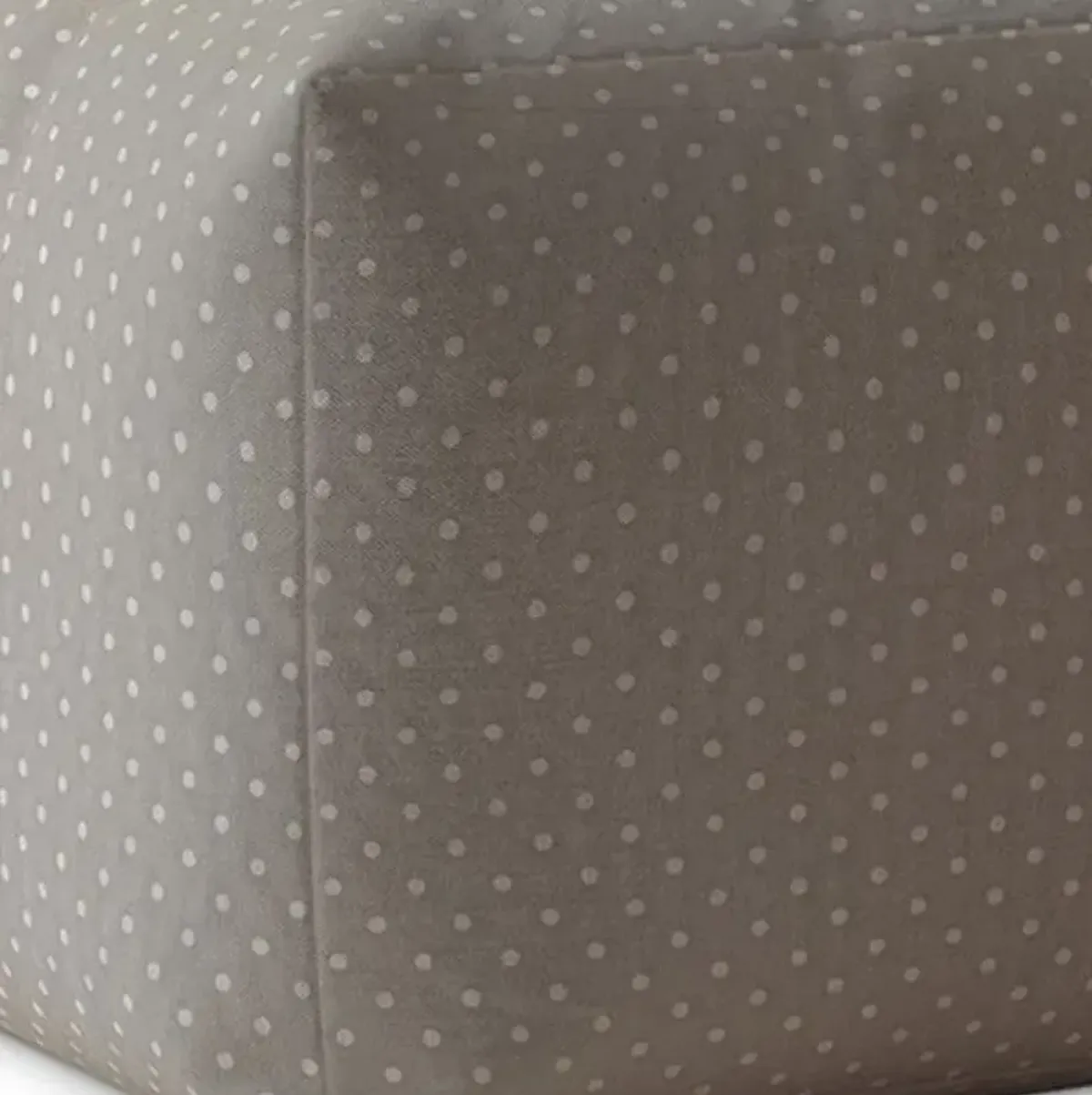 Homezia 17" Grey Polka Dots Pouf Ottoman