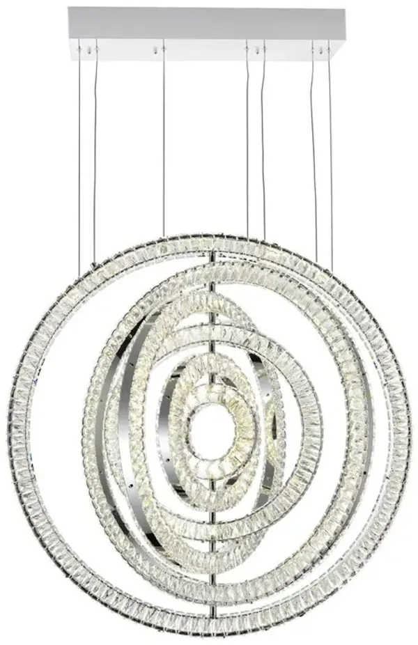 CWI Lighting Celina LED Chandelier With Chrome Finish