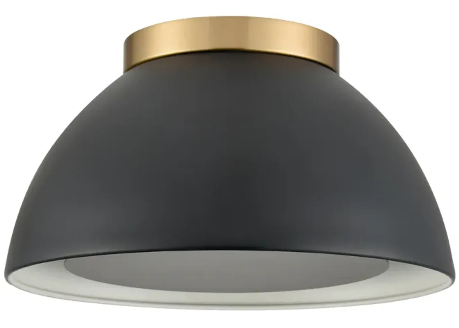 Pelham 10'' Wide 2-Light Black Flush Mount