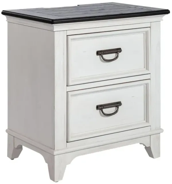 Liberty Furniture 2 Drawer Night Stand w/ Charging Station