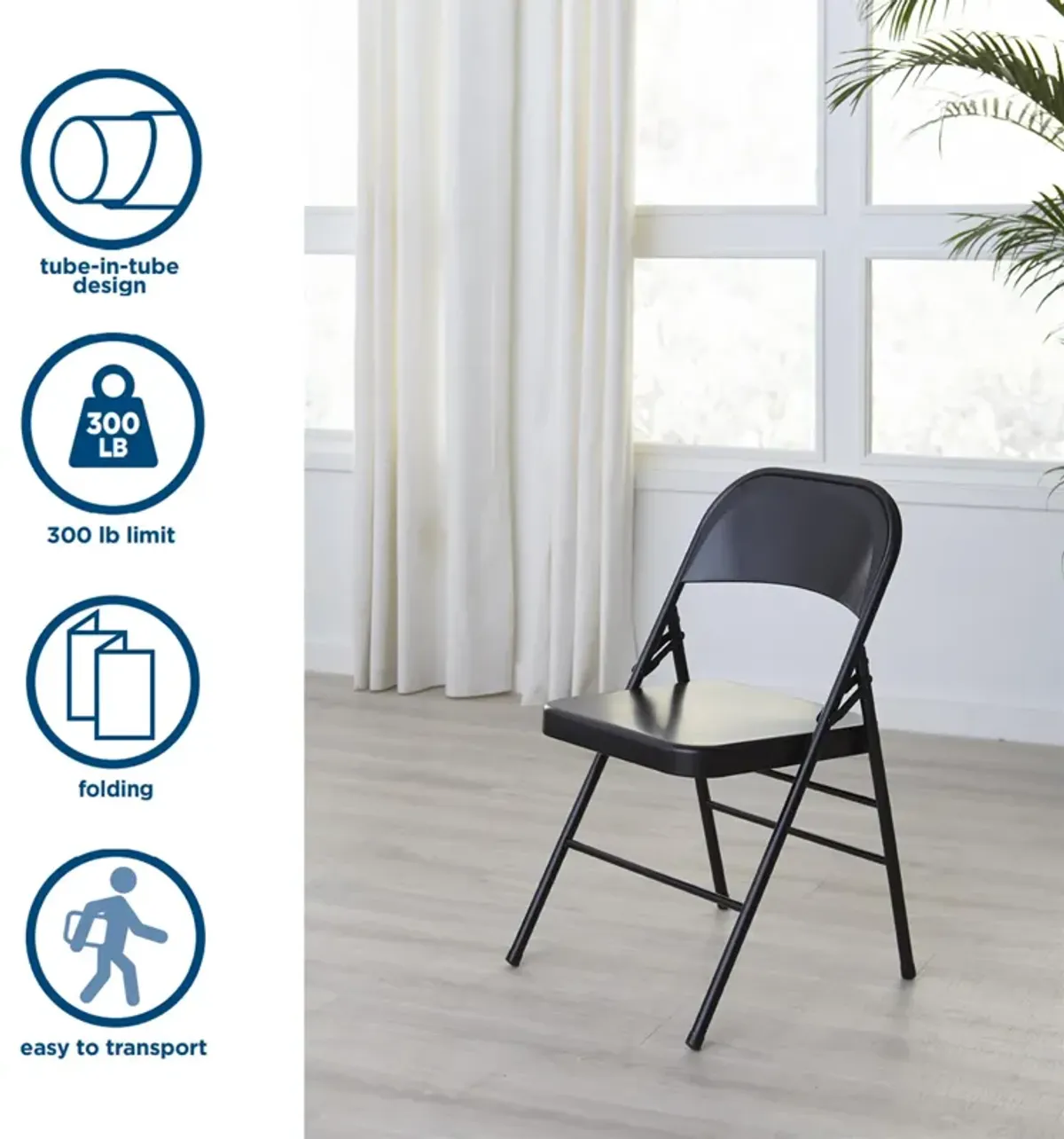 XL All-Steel Commercial Folding Chair