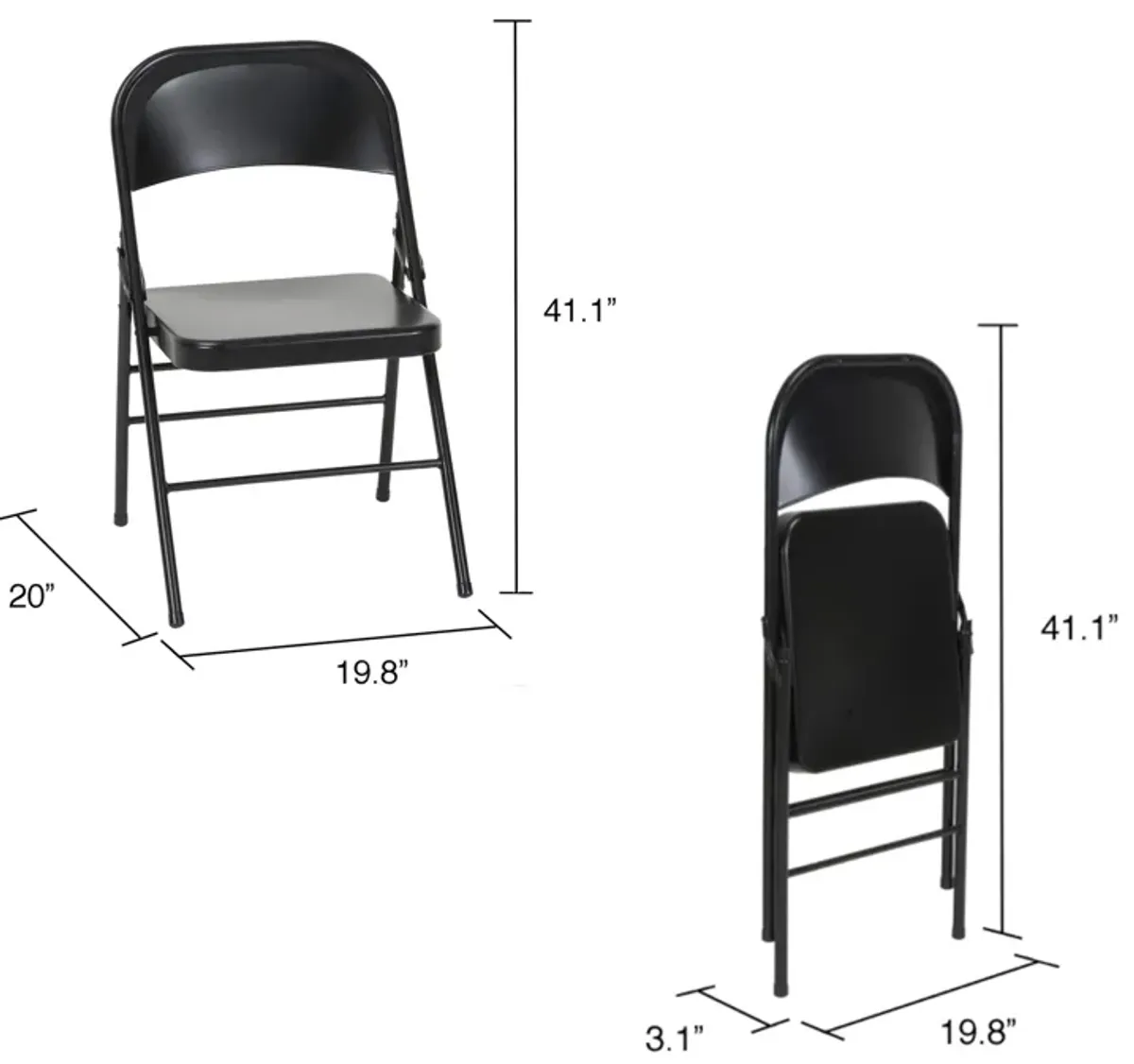 XL All-Steel Commercial Folding Chair