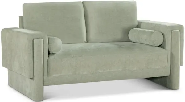 Meridian Furniture Madeline Mint Chenille Fabric Loveseat