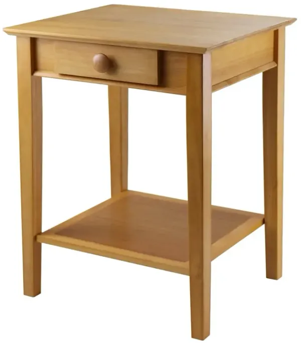 Modular Wooden Printer Stand with Drawer and Bottom Shelf for Office Storage