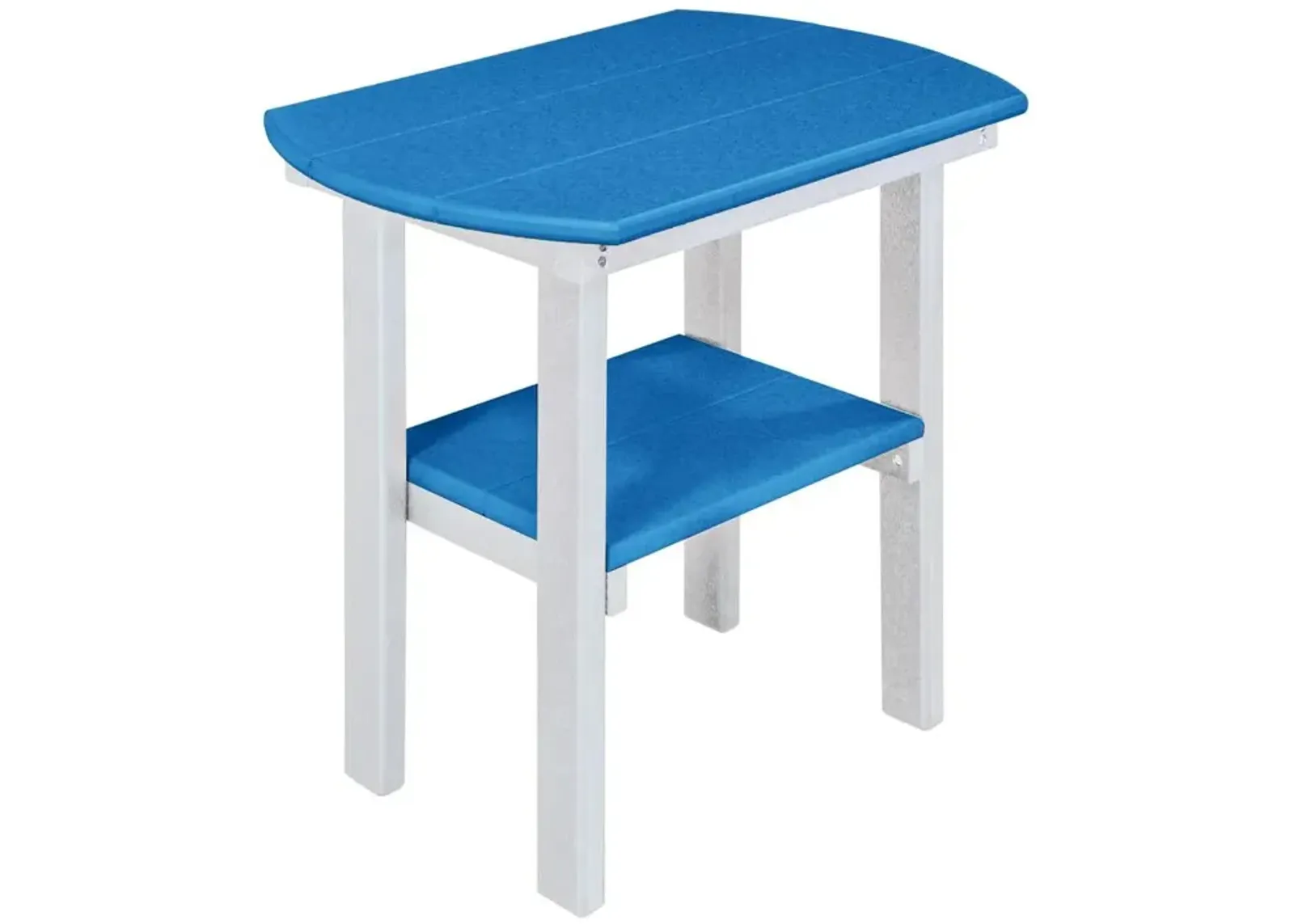 OS Home and Office Model 525BW Oval End Table in Blue with a White Base, Made in the USA