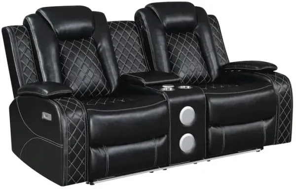 New Classic Furniture Orion 3-Piece Fabric Manual Sectional, Black