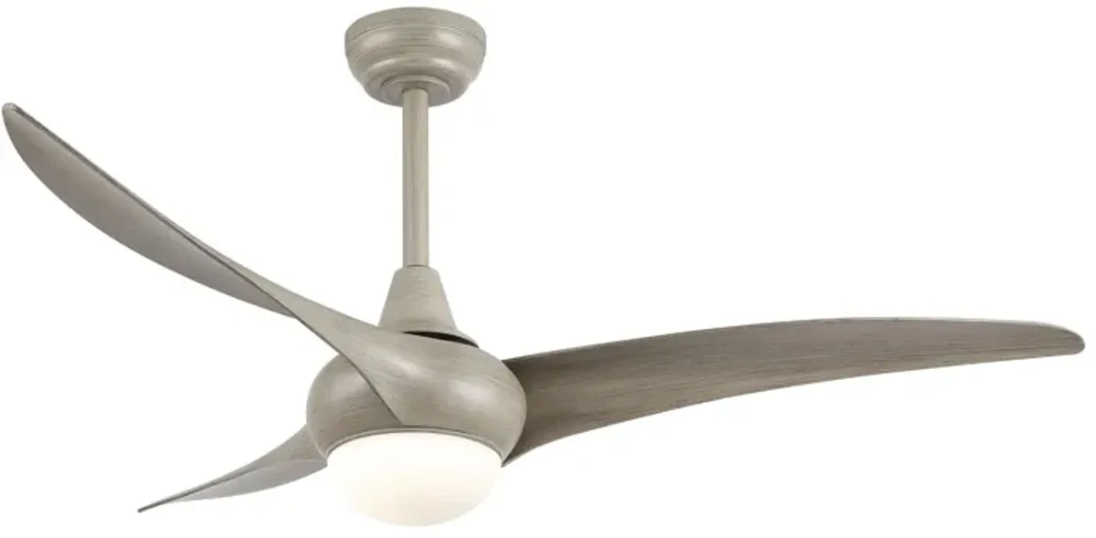 Aviator Coastal Vintage Iron/Plastic Retro Swirl Integrated LED Ceiling Fan